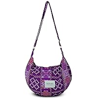 YOUR COZY Women's Sling Crossbody Bags Large Shoulder Shopping Hobo Bag Handbag Top Zip Bags Handmade Messenger Bag