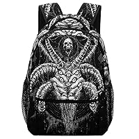 Baphomet Satan Goat Travel Backpack for Men Women Lightweight Computer Laptop Bag Casual Daypack