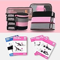 Arena Strength Resistance Bands & Exercise Card Deck Bundle | Booty Bands, Long Body Bands, Booty Exercise Card Deck & Body Exercise Card Deck.
