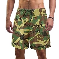 Camouflage Pattern Swim Trunks Elastic Swimsuit Board Shorts Beach Shorts