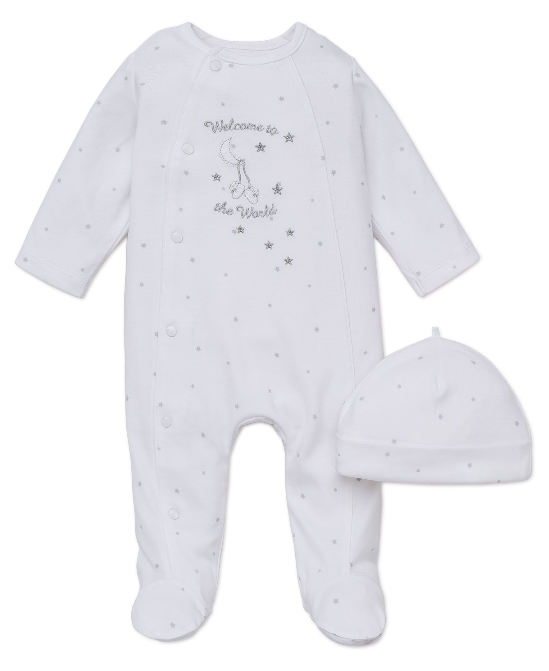 Little Me Baby 2-Piece Welcome to the World Footie and Cap Set