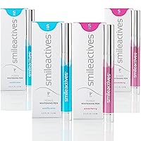 Smileactives Advanced Teeth Whitening Pen- with Tooth Whitening Gel for White Teeth, Vanilla Mint Duo Pack + Winterberry Duo Pack - Travel Size 0.11 Ounce Each