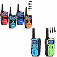 Wishouse Walkie Talkies for Adults Kids Long Range Rechargeable 6 Pack Family Camping Gift