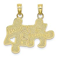 10k Yellow Gold Best Friends Breakable Puzzle Pieces Charm