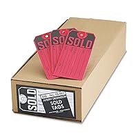 Avery 15161 Sold Tags, Paper, 4 3/4 x 2 3/8, Red/Black (Box of 500)
