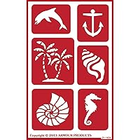 Armour Products Etch Over N Over Stencil, Seashore