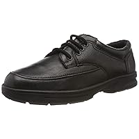 Dr Keller Mens Real Leather Lightweight Wide Fit Soft Comfort Shoes Black Size