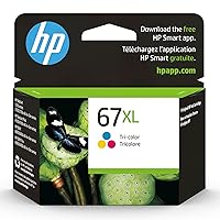 HP 67XL Tri-color High-yield Ink Cartridge | Works with HP DeskJet 1255, 2700, 4100 Series, HP ENVY 6000, 6400 Series | Eligible for Instant Ink | 3YM58AN