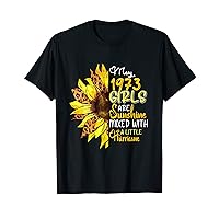 May 1973 Girls Are Sunshine Mixed With Hurricane Birthday T-Shirt