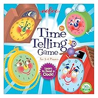 eeBoo: Time Telling Game, Develops Time Telling Skills, Learn to Read a Clock, Includes a Score Pad, 4 Clocks, and 50 Game Cards, for 2 to 4 Players, Perfect for Ages 5 and up