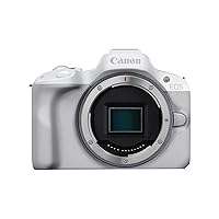 Canon EOS R50 Mirrorless Vlogging Camera (Body Only/White), RF Mount, 24.2 MP, 4K Video, DIGIC X Image Processor, Subject Detection & Tracking, Compact, Smartphone Connection, Content Creator Canon EOS R50 Mirrorless Vlogging Camera (Body Only/White), RF Mount, 24.2 MP, 4K Video, DIGIC X Image Processor, Subject Detection & Tracking, Compact, Smartphone Connection, Content Creator
