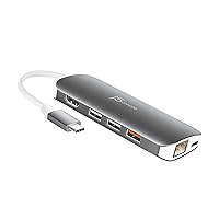 j5create USB C Hub Adapter Multi-Monitor 10-in-1 Port Docking Station 4K HDMI, VGA, Ethernet, USB 3.0, MicroSD, SD, USB-C 3.1 + Power Delivery | for PC, Laptop, Tablet, Display Connection
