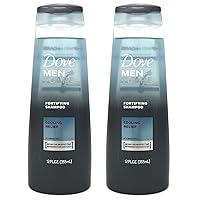 Dove Men + Care Fortifying Shampoo, Cooling Relief Icy Menthol, 12 Ounces (Pack of 2)