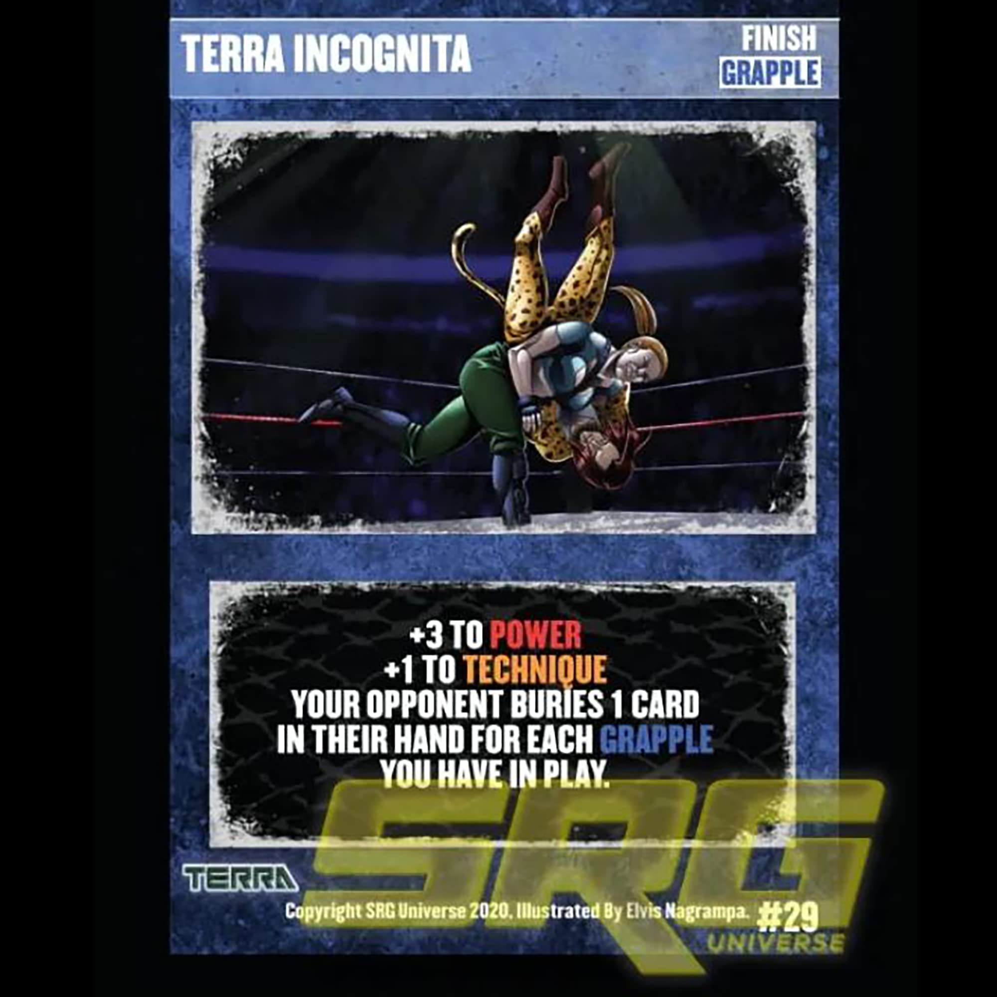GTS Distribution   Supershow Cosmic Crusader: Terra - Wrestling Card and Dice Game. SRG Structure Deck. Ages 12+, 2-6 Players, 10 Min Game Play