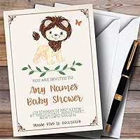 Cute Little Lion Invitations Baby Shower Invitations