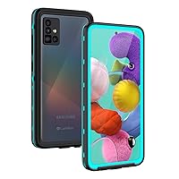 Samsung Galaxy A51 Case, IP68 Waterproof Dustproof Shockproof Case with Built-in Screen Protector, Full Body Sealed Underwater Protective Clear Cover for Galaxy A51 4G, Blue