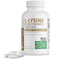 L-Lysine Extra Strength 1000 MG per Tablet High Potency, Immune Support & Supports Collagen Synthesis, Non-GMO, 100 Vegetarian Tablets