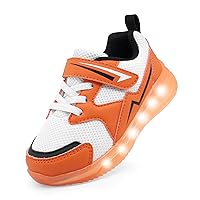 YESKIS Toddler Boys Girls Light Up Shoes LED Flashing Lightweight Mesh Breathable Adorable Running Sneakers for Toddler and Little Kid