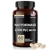 Nattokinase Supplement - 2000 FU, 60 Caps (2 Months Supply) - Vegan, Non-GMO, Gluten Free - Nattokinase 100mg - Natto Supplement Support Cardiovascular and Circulatory Blood Heart Health