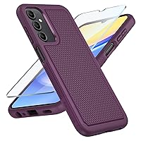 FNTCASE for Samsung Galaxy A15-5G Case: Dual Layer Protective Heavy Duty Cell Phone Cover Shockproof Rugged with Non Slip Textured Back - Military Protection Bumper Tough - 2024, 6.5inch