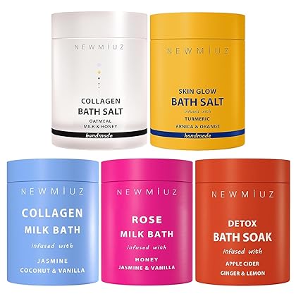 Luxury Milk Bath & Bath Soak Salt Gift Set Pack of 5