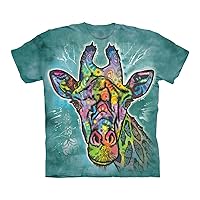 The Mountain Men's Russo Giraffe Adult Tee, Teal, Small