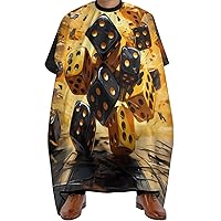 Game Dice Art Adult Barber Cape Hairdressing Gown Barbers Hairdressing Apron for Home Salon