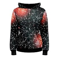 CowCow Womens Sweaters Starry Night Sky Moon Stars Space Constellations Planets Pullover Hoodies Sweatshirt