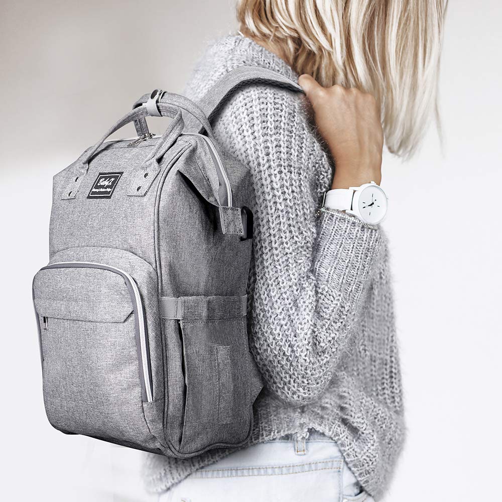 BabyX Diaper Bag Backpack Multifunction -Grey