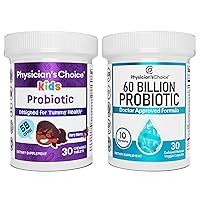 Physician's CHOICE - Pediatric & Adult Gut Care Bundle: Kids Probiotic + 60 Billion Probiotic.