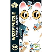 DJECO Cuddily Cat Metallic Whizzy Jigsaw Puzzle