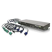 8-Port USB PS/2 Combo VGA KVMP Switch with USB KVM Cables, GCS1808KITU