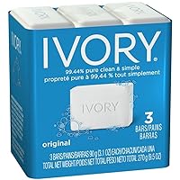 Ivory Bar Soap, 3.1 oz bars, 3 ea (Pack of 12)