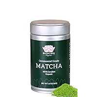 Sunlife Organics Matcha Tin - 100% Certified Organic Matcha Powder | Authentic Ceremonial Grade Japanese Green Tea (80g Tin)