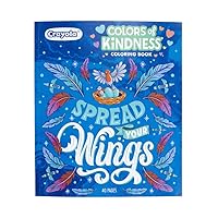 Crayola Colors of Kindness Adult Coloring Book (40pgs), Adult Coloring Pages, Stress Relief Activity, Gift for Teens & Adults, 9+