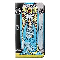 RW2837 The High Priestess Vintage Tarot Card PU Leather Flip Case Cover for Samsung Galaxy S22 Ultra