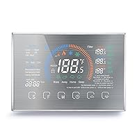 WiFi Smart Heat Pump Room Thermostat Temperature Controller 4.8 Inch Color LCD Screen Programmable Touch Control/Mobile APP/Voice Control Compatible with Alexa/Google Home for Home Office Hotel