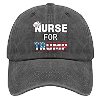 Nurse for Trump Hat Funny Hat Pigment Black Trucker Hats Women Gifts for Son Golf Hat