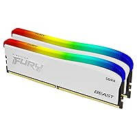 Kingston Technology Fury Beast RGB Special Edition 16GB (2x8GB) 3200MT/s CL16 DDR4 Desktop Memory Kit of 2 | Infrared Syncing | Intel XMP & AMD Ryzen Ready | RGB CTRL Software | KF432C16BWAK2/16