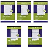 5 Pack Large Sales Order Book Receipt Invoice Duplicate Carbonless 50 Sets 5.9/16