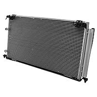 TRQ AC Condenser A/C Air Conditioning Direct Fit Compatible with 00-04 Toyota Avalon V6 3.0L