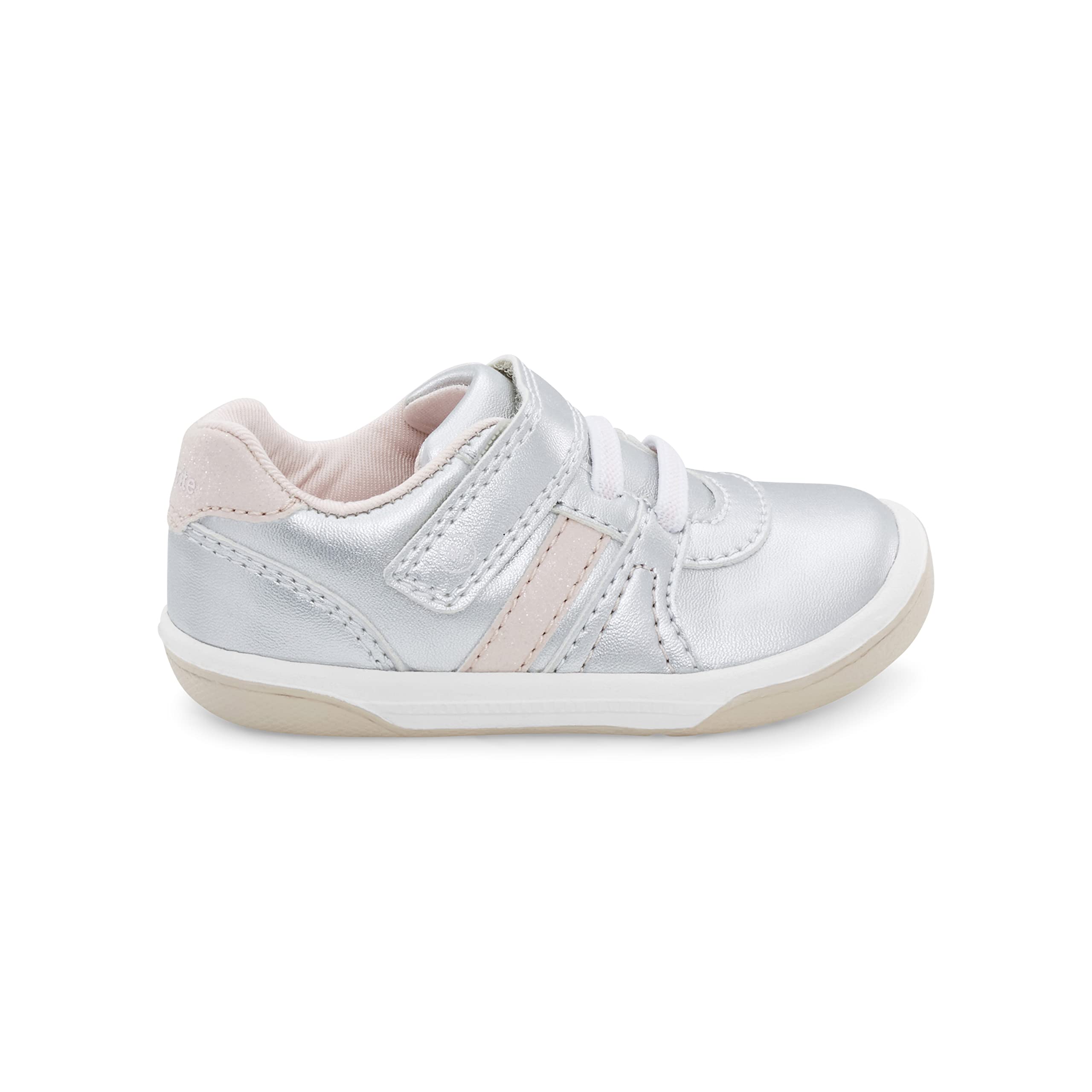 Stride Rite Girls SR Thompson Sneaker, Silver, 4 Toddler