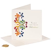 Happy Birthday Card, Day over Fabulous Quilled (NB-0055), (6