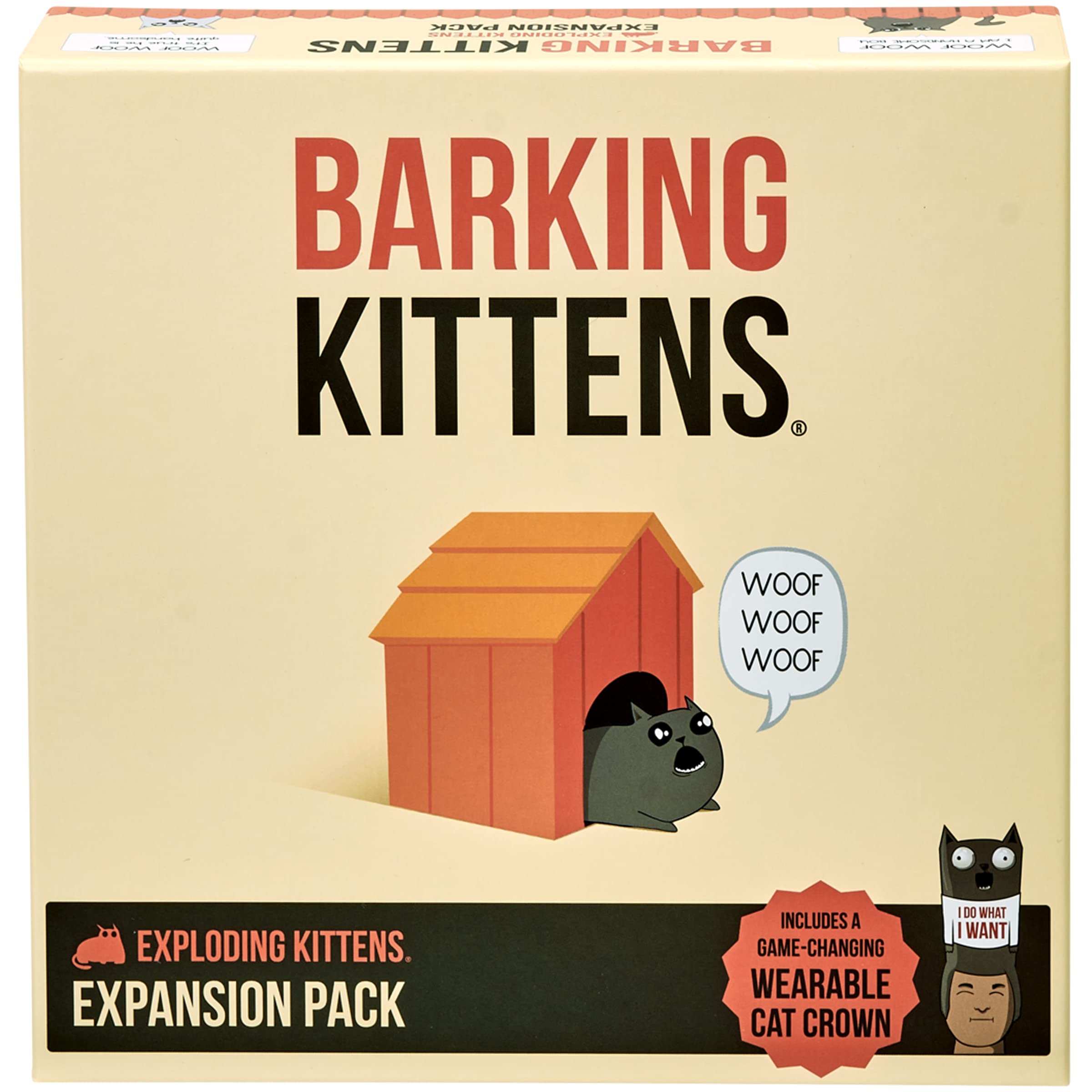 Barking Kittens Expansion Set - A Russian Roulette Card Game, Easy Family-Friendly Party Games - Card Games for Adults, Teens & Kids - 20 Card Add-on