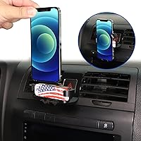 Car Phone Mount Compatible with Hummer H3 2005-2009, Center Console Air Outlet Cell Phone Holder, Handsfree Air Vent Phone Stand (with American Flag Telescopic Arm Holder-Style C)
