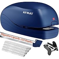 Electric Stapler, Automatic Stapler for Desk, Electric Stapler Desktop, AC or Battery Powered Stapler Heavy Duty, with Reload Reminder & Release Button, 25 Sheets Capacity, Blue