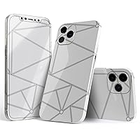 Compatible with Apple iPhone 12 Pro Max - Protective Vinyl Decal Skin Cover (Screen Trim & Back Glass Skin) - Simple Connect