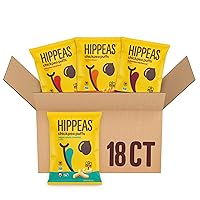 Hippeas Chickpea Puffs, Variety Pack: Vegan White Cheddar, Nacho Vibes, Barbecue, Sriracha, 0.8 Ounce (Pack of 18), 3g Protein, 2g Fiber, Vegan, Gluten-Free, Crunchy, Plant Protein Snacks