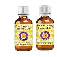 Deve Herbes Pure Rosemary Essential Oil (Rosmarinus officinalis) Steam Distilled (Pack of Two) 100ml X 2 (6.76 oz)