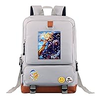 Teen Sundrop&Moondrop Large Laptop Rucksack-Student Lightweight Bookbag Classic Canvas Bagpack for Travel,Outdoor